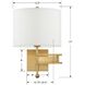 Marshall 20.5 inch 60.00 watt Aged Brass Task Sconce Wall Light