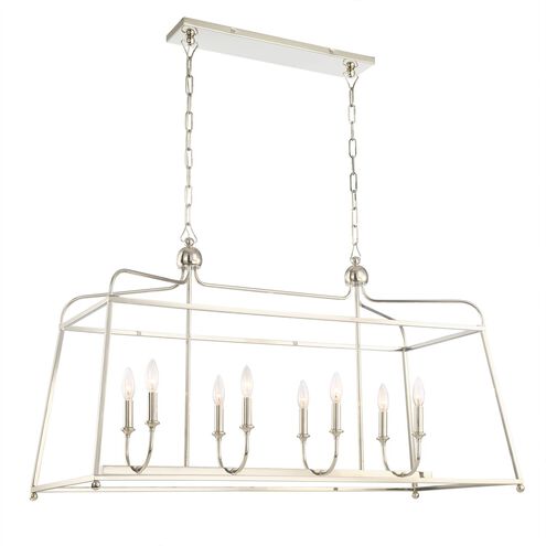 Sylvan 8 Light 42 inch Polished Nickel Chandelier Ceiling Light