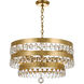 Perla 5 Light 22 inch Antique Gold Chandelier Ceiling Light