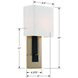 Brent 1 Light 6.5 inch Vibrant Gold and Black Forged ADA Sconce Wall Light