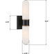 Capsule Bath Wall Light in Matte Black and Textured Gold