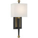 Ardson Wall Sconce Wall Light in Matte Black and Vibrant Gold