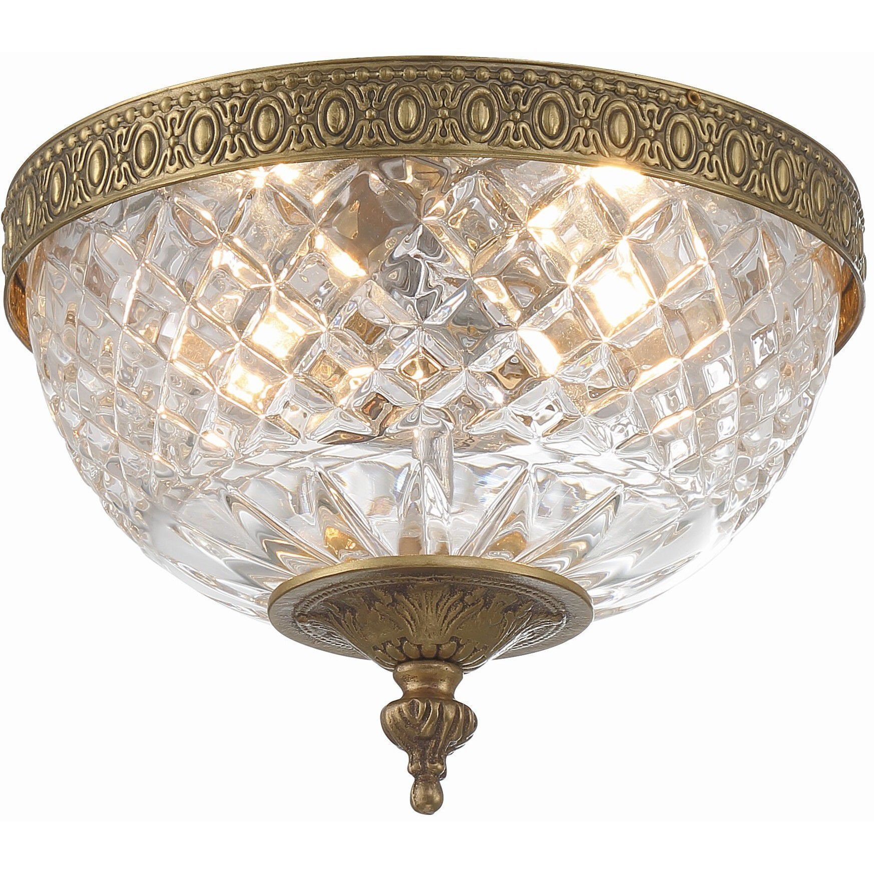 Crystorama 117 8 CH Ceiling Mount 2 Light 8 inch Polished Chrome