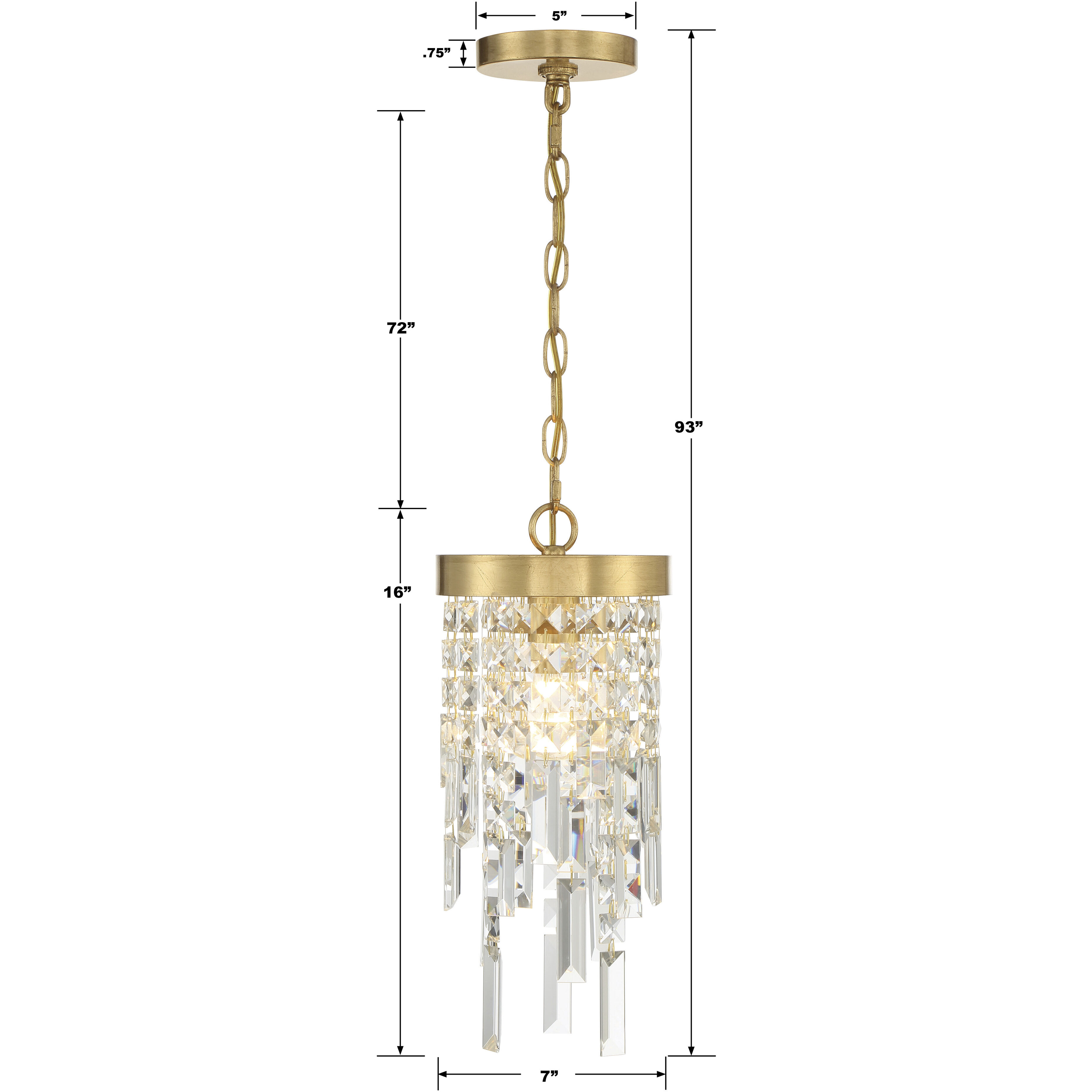 Winfield 1 Light 7 inch Antique Gold Mini Pendant Ceiling Light