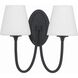 Juno Bath Wall Light in Black Forged