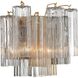 Addis Sconce Wall Light in Aged Brass, Tronchi Glass Autumn
