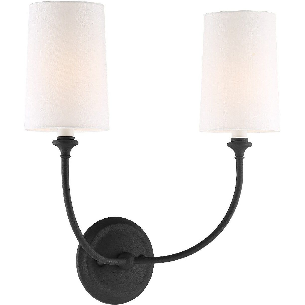 Sylvan Bath Wall Light in Black Forged