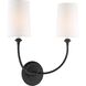 Sylvan Bath Wall Light in Black Forged