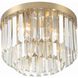 Hayes 4 Light 16 inch Aged Brass Flush/Semi Flush Ceiling Light