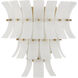 Abigail 3 Light 15 inch Aged Brass Bath Vanity Light Wall Light in White