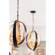 Luna 4 Light 16 inch English Bronze and Antique Gold Mini Chandelier Ceiling Light