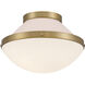 Xander 1 Light 12.25 inch Vibrant Gold and Blush Flush Mount Ceiling Light