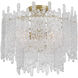 Ackerly 3 Light 16 inch Aged Brass Semi Flush Ceiling Light