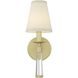 Baxter Sconce Wall Light in Aged Brass