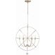 Solaris 6 Light 28.5 inch Olde Silver Chandelier Ceiling Light