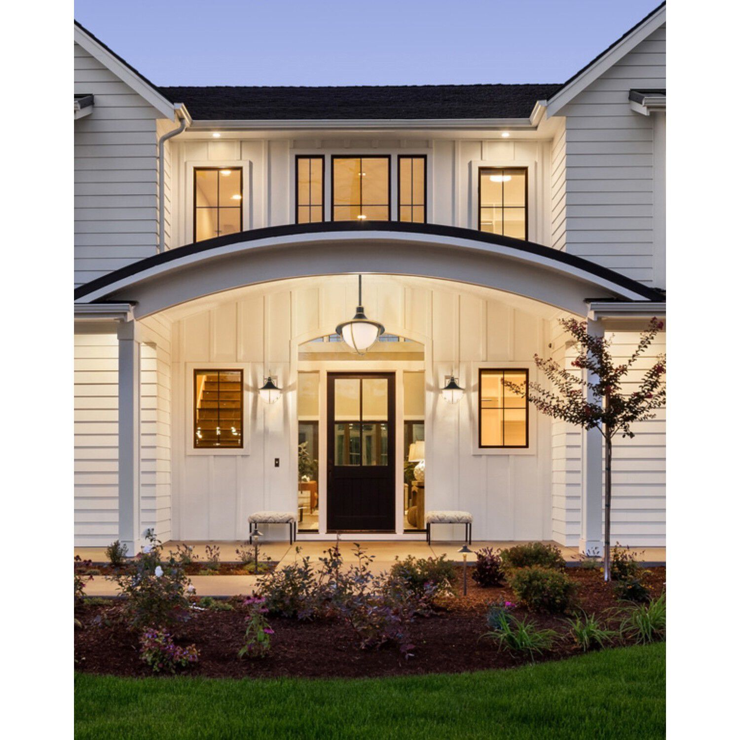 Atlas 3 Light 16.5 inch Matte Black/Textured Gold Outdoor Pendant