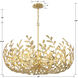 Broche 12 Light 42 inch Antique Gold Chandelier Ceiling Light
