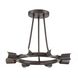 Dakota 8 Light 15 inch Charcoal Bronze Semi Flush Ceiling Light