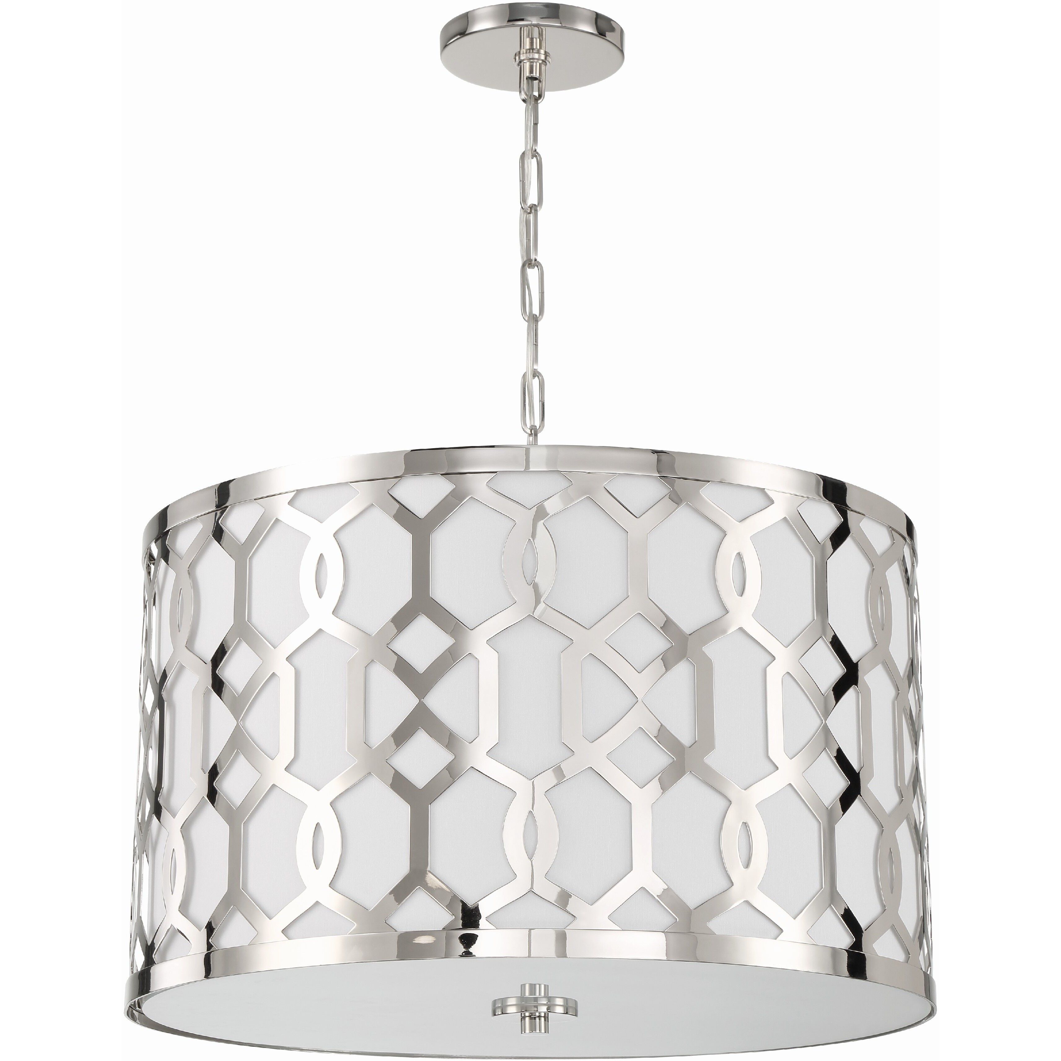 Jennings Pendant Ceiling Light in Polished Nickel