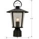 Andover 1 Light 15 inch Matte Black Outdoor Lantern Post