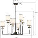 Hatfield 8 Light 33.25 inch Black Forged and Vibrant Gold Chandelier Ceiling Light