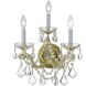 Maria Theresa 3 Light 14 inch Gold Sconce Wall Light in Clear Swarovski Strass