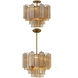 Addis 4 Light 17.75 inch Aged Brass Chandelier Ceiling Light in Amber