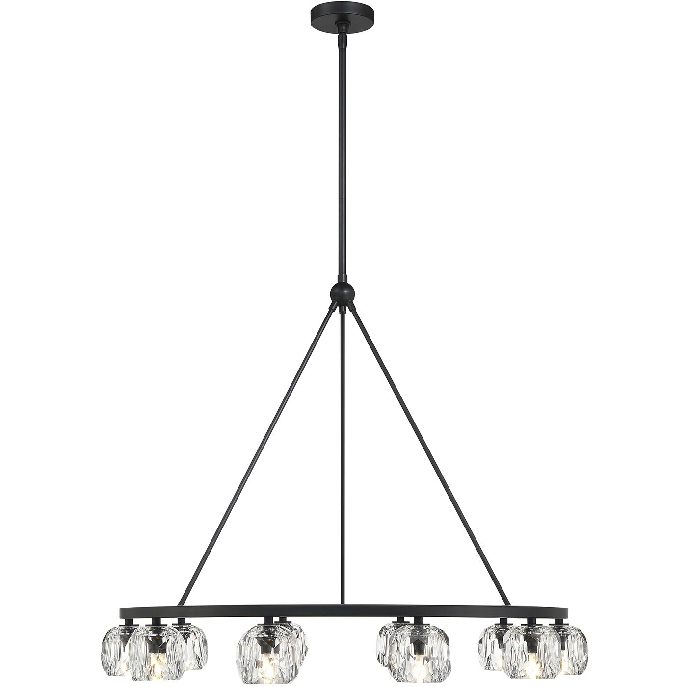 Aragon 10 Light 36 inch Matte Black Chandelier Ceiling Light