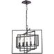 Capri 5 Light 24 inch Raw Steel Chandelier Ceiling Light
