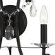 Othello Bath Wall Light in Clear Hand Cut, Matte Black