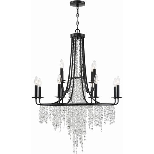 Gabrielle 12 Light 30 inch Matte Black Chandelier Ceiling Light