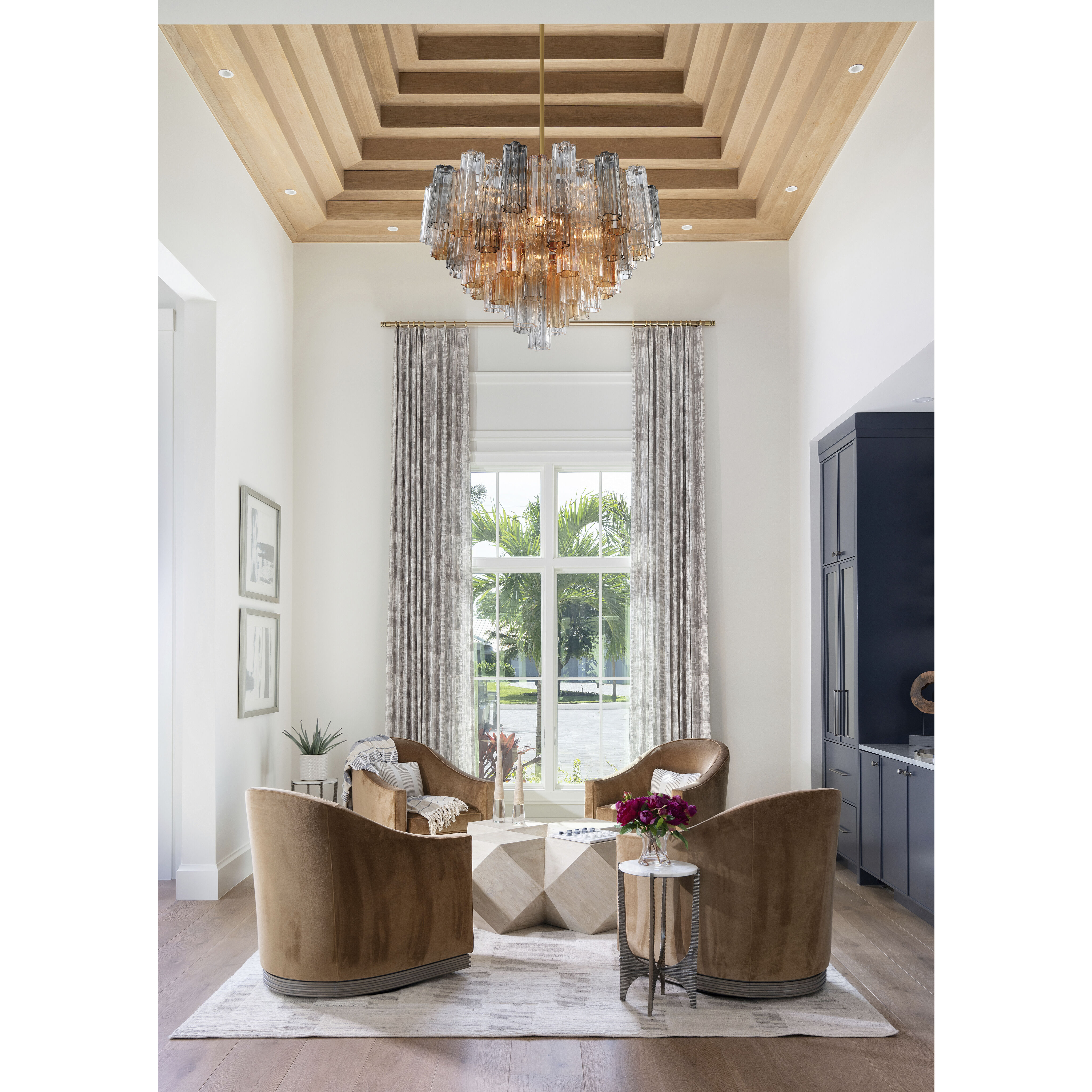 Addis 16 Light 32 inch Aged Brass Chandelier Ceiling Light in Tronchi Glass Autumn