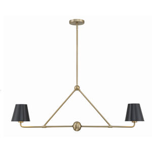 Xavier 2 Light 42 inch Vibrant Gold Chandelier Ceiling Light