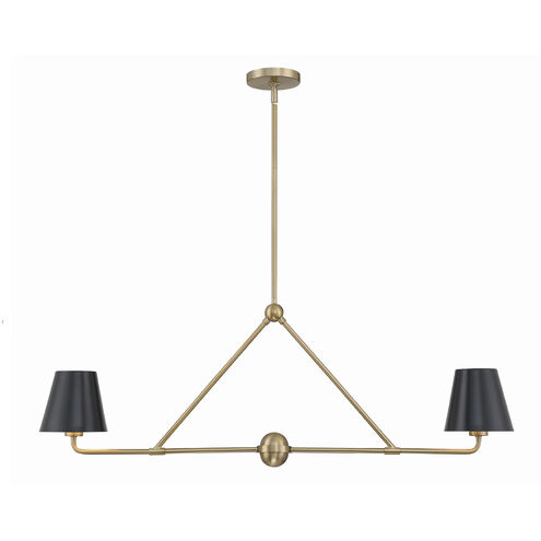 Xavier 2 Light 42 inch Vibrant Gold Chandelier Ceiling Light