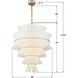 Abigail 21 Light 30 inch Aged Brass Chandelier Ceiling Light in White