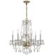 Traditional Crystal 6 Light 23 inch Polished Brass Chandelier Ceiling Light in Clear Swarovski Strass