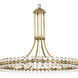 Clover 12 Light 28.75 inch Aged Brass Chandelier Ceiling Light