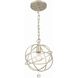 Solaris 1 Light 9 inch Olde Silver Mini Pendant Ceiling Light