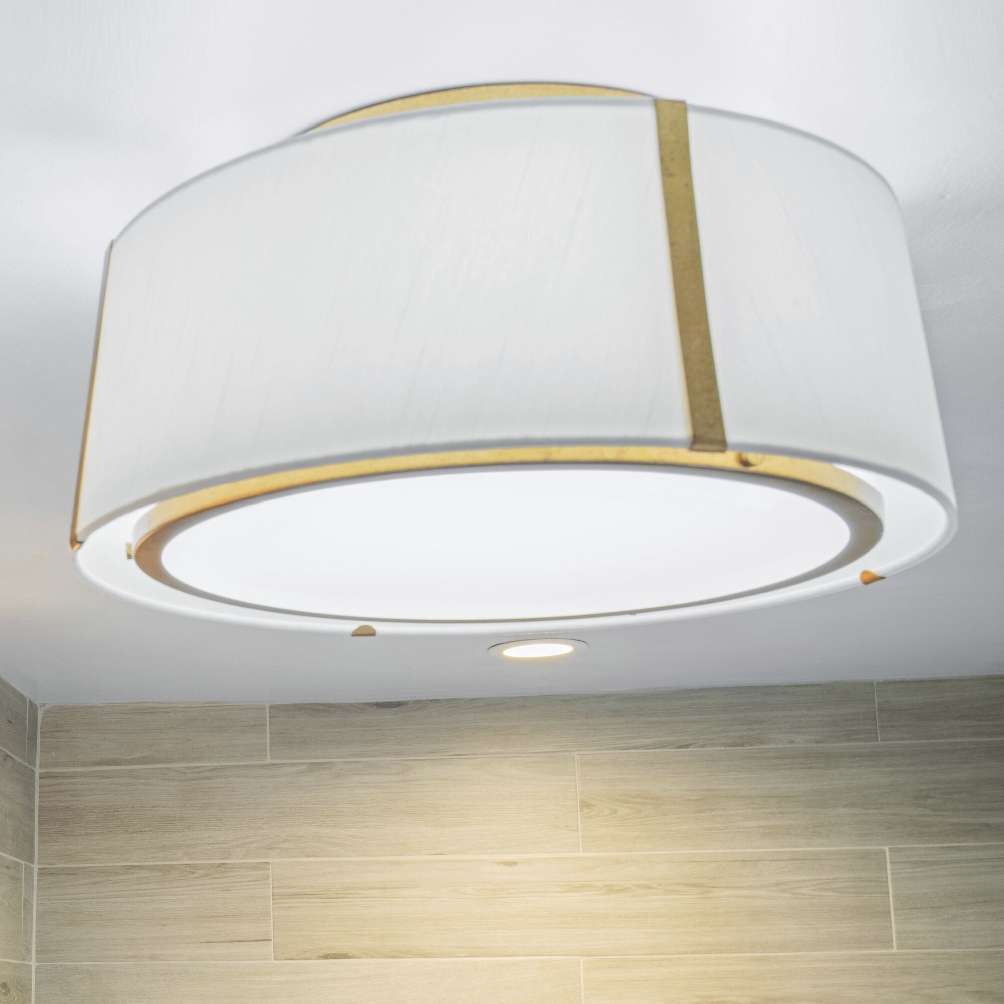 Fulton 3 Light 18 inch Antique Gold Semi Flush Ceiling Light