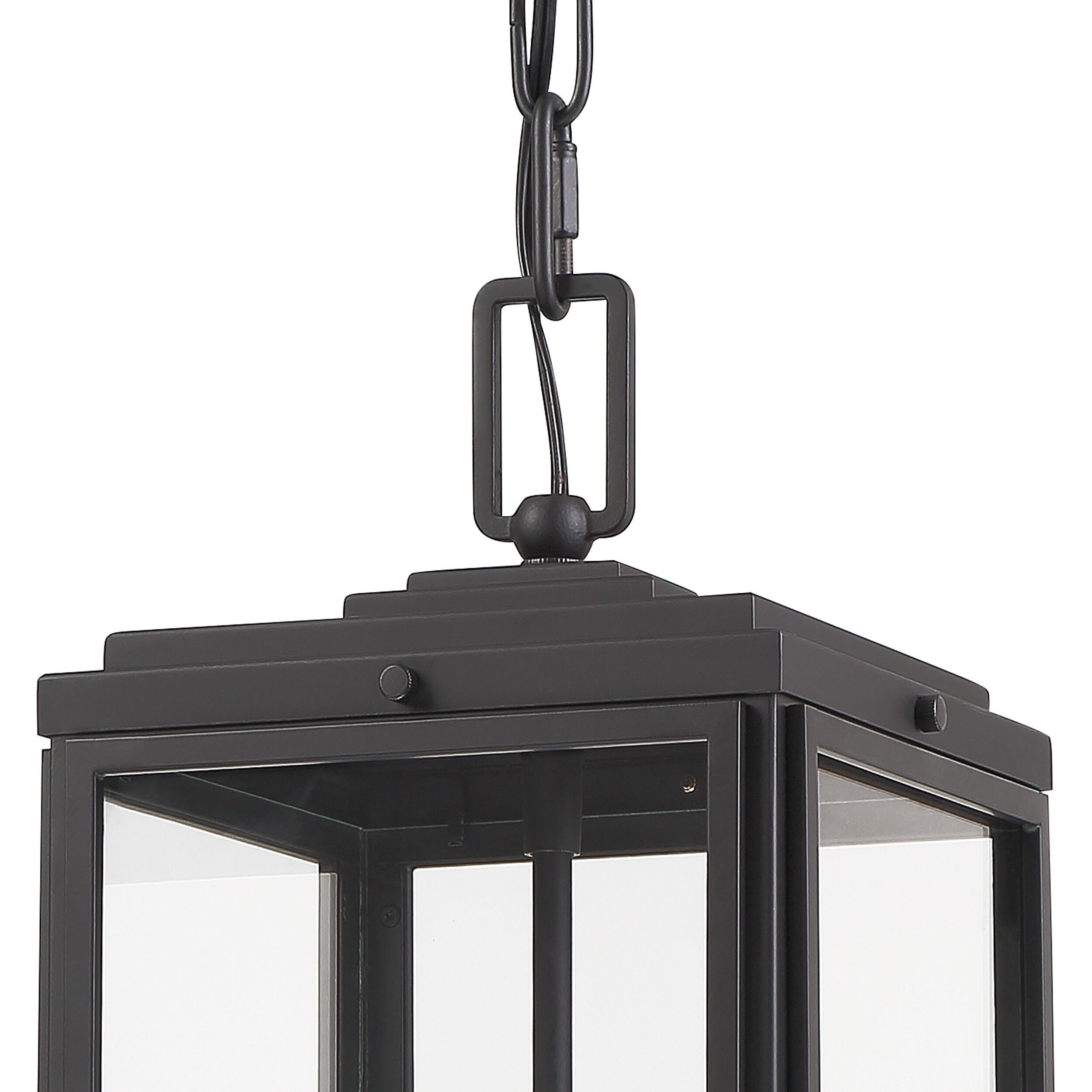 Byron 3 Light 7.5 inch Matte Black Outdoor Pendant