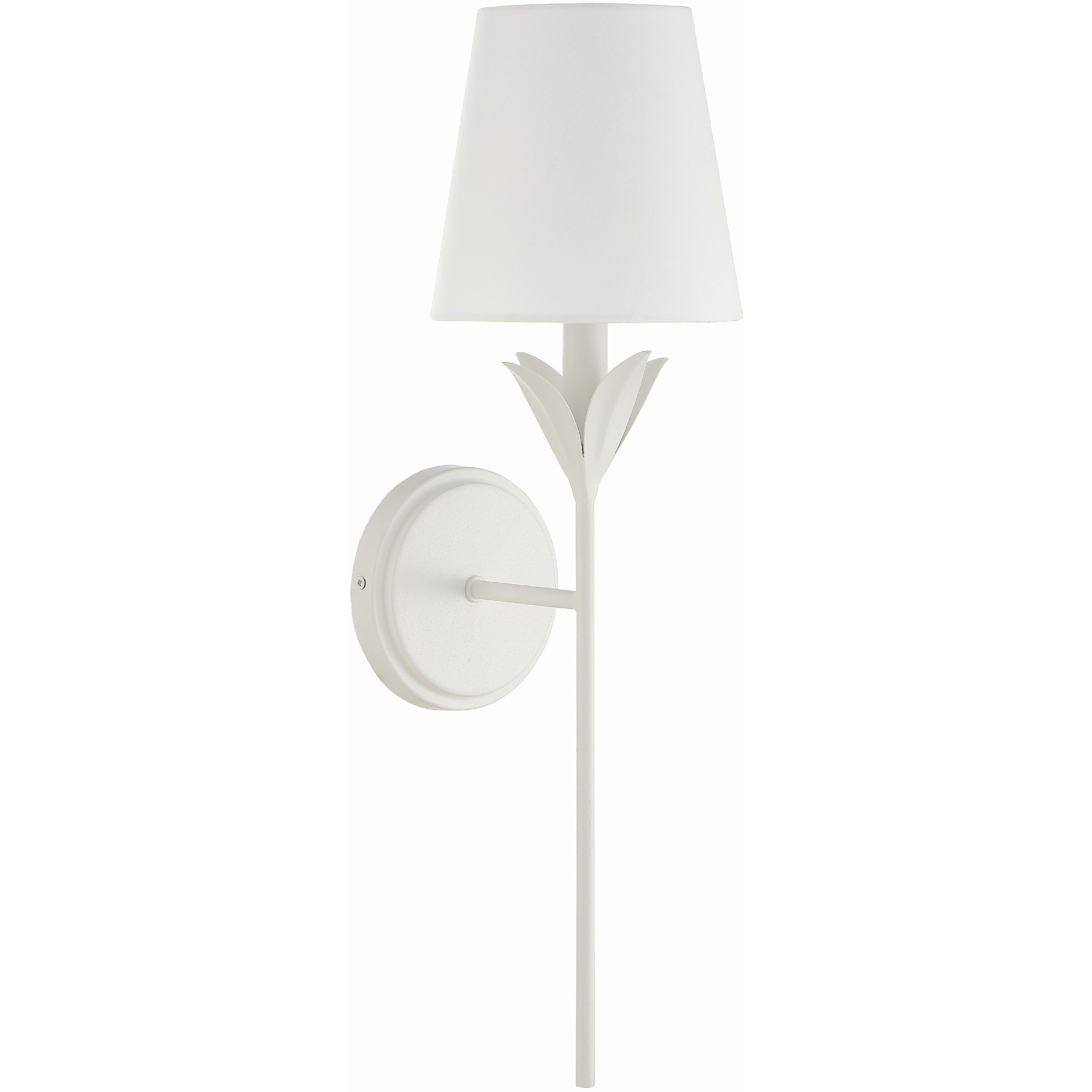 Broche Sconce Wall Light in Matte White