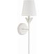 Broche Sconce Wall Light in Matte White