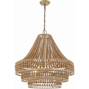 Silas 6 Light 26.75 inch Burnished Silver Chandelier Ceiling Light