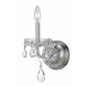 Traditional Crystal Sconce Wall Light in Clear Spectra, Polished Chrome