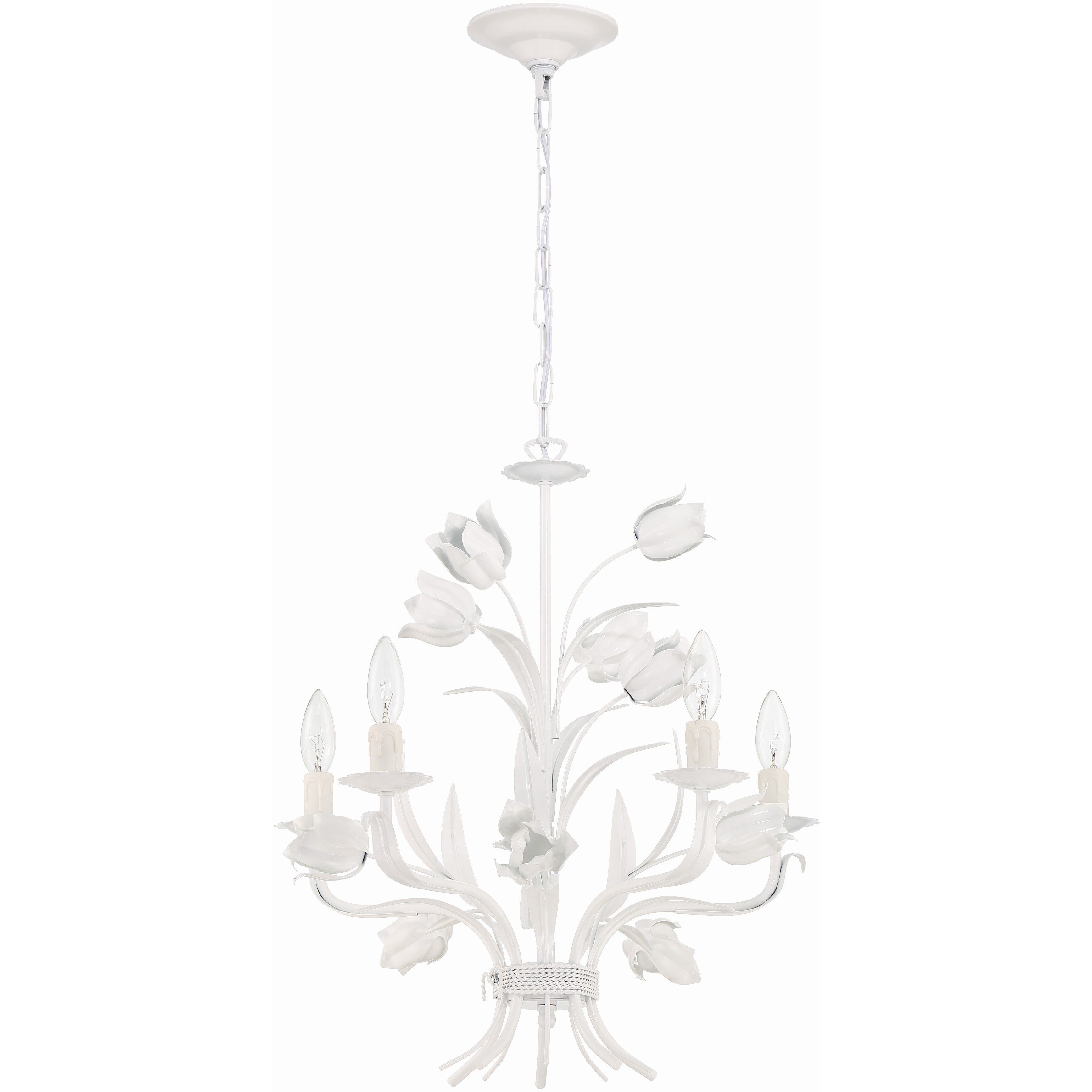Southport 5 Light 20 inch Wet White Chandelier Ceiling Light