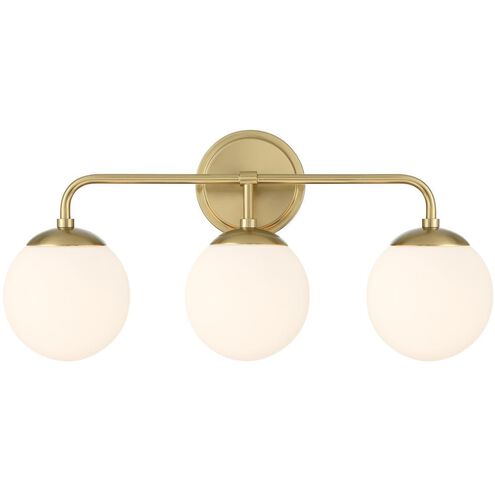 Maverick 3 Light 23 inch Vibrant Gold Bath Vanity Light Wall Light