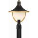 Atlas 1 Light 18.5 inch Matte Black and Textured Gold Outdoor Post