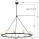 Aragon 12 Light 46.75 inch Matte Black Chandelier Ceiling Light