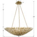 Broche 8 Light 30 inch Antique Gold Chandelier Ceiling Light