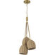 Jace 3 Light 11 inch Soft Gold Pendant Ceiling Light